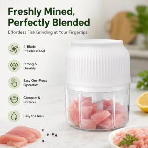 Electric Food Chopper USB Garlic Masher Meat Vegetable Mini Kitchen Processor