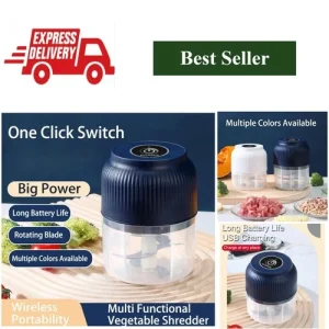 HOMEFISH 250ml Electric USB Rechargeable Garlic Vegetable Chopper